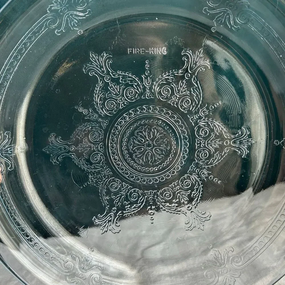 Fire King Sapphire Blue Philbe Pie Dish